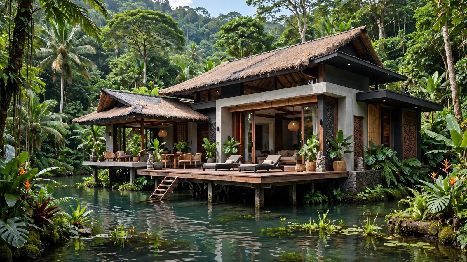 Elegant luxury home design, modern architecture, spacious living areas